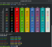 color-test.sh on GNOME Terminal: you can see that is equal